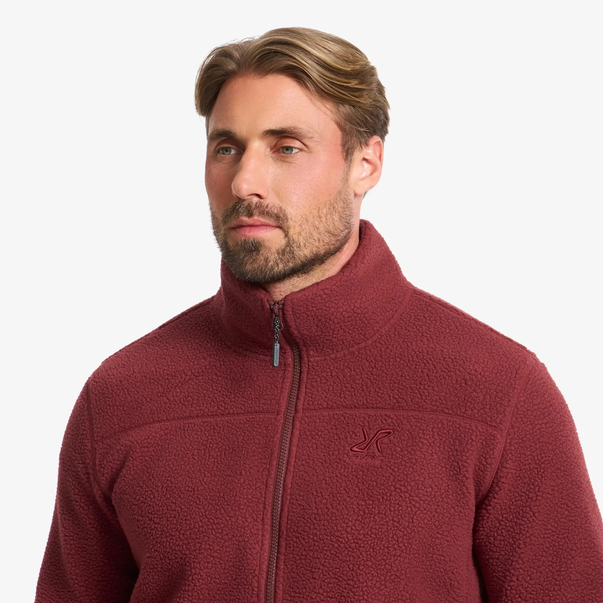 Moss Pile Fleece Jacket Herren Wine Truffle