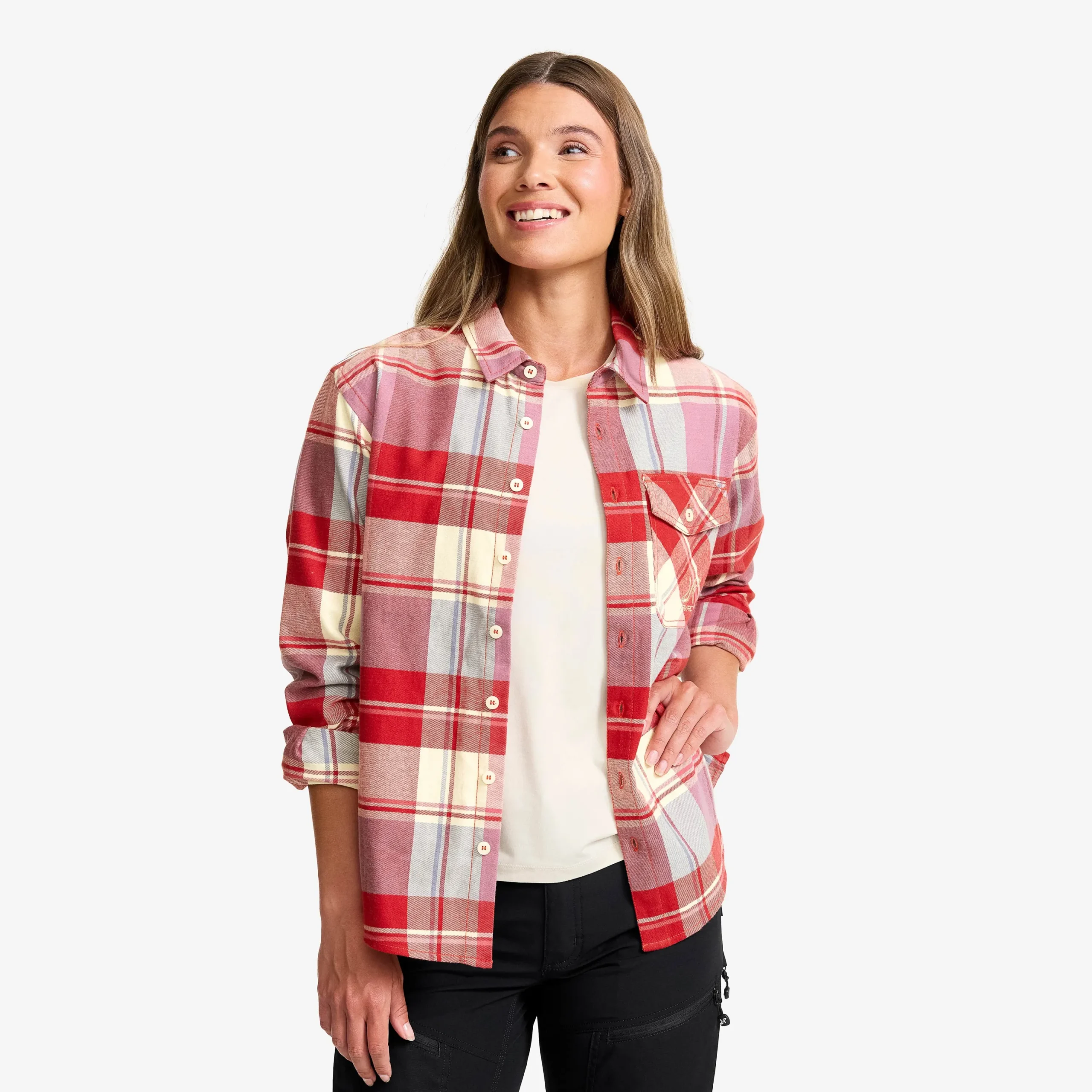 Nevada Flannel Shirt Damen Lava Falls/Bleached Sand