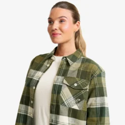 Nevada Flannel Shirt Damen Rosin Green/Peyote