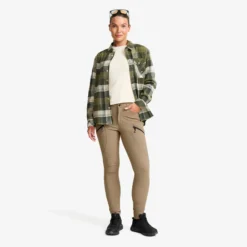 Nevada Flannel Shirt Damen Rosin Green/Peyote