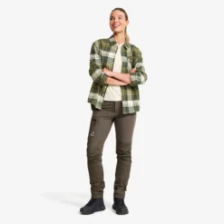 Nevada Flannel Shirt Damen Rosin Green/Peyote