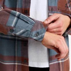 Nevada Flannel Shirt Damen Rusty Walnut/Stormy Weather