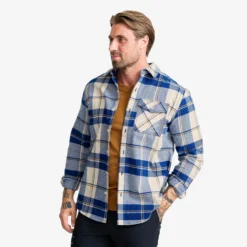 Nevada Flannel Shirt Herren Dark Blue/Oatmeal