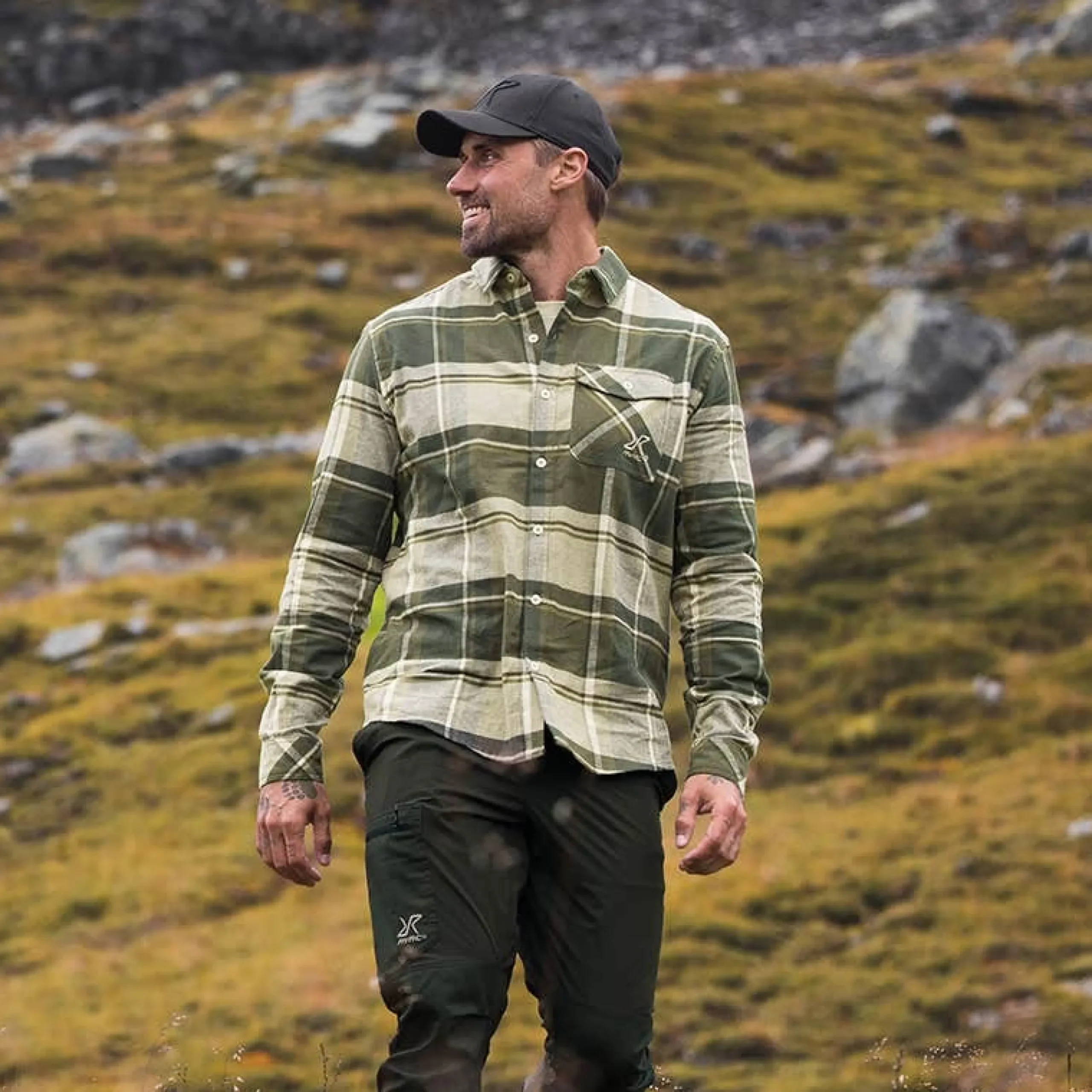 Nevada Flannel Shirt Herren Rosin Green/Peyote