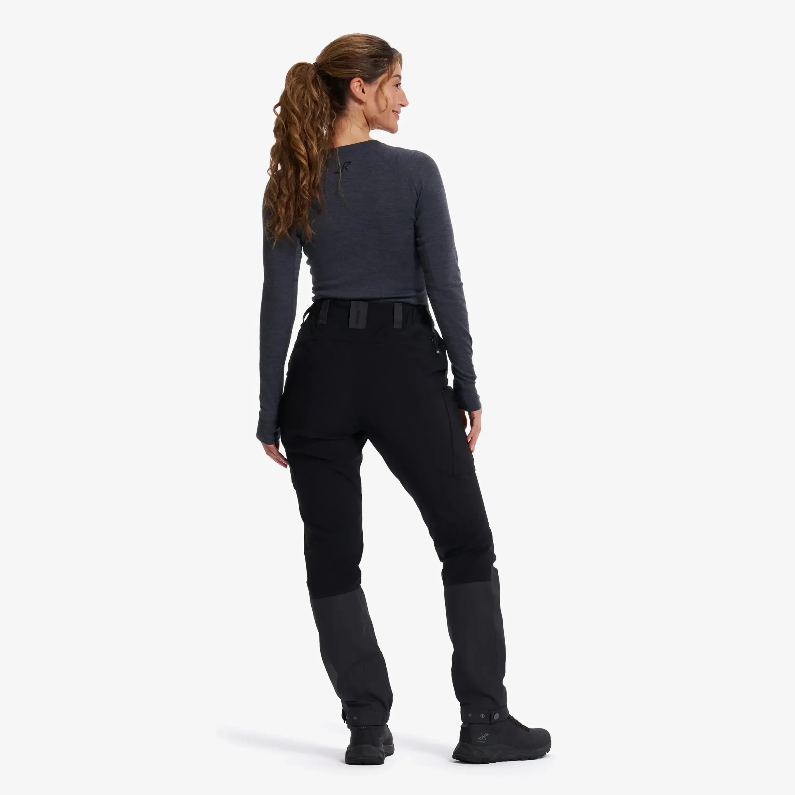 Nordwand Curved Stretch High-waist Pants Damen Anthracite/Black