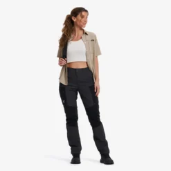 Nordwand Curved Stretch High-waist Pants Damen Anthracite/Black