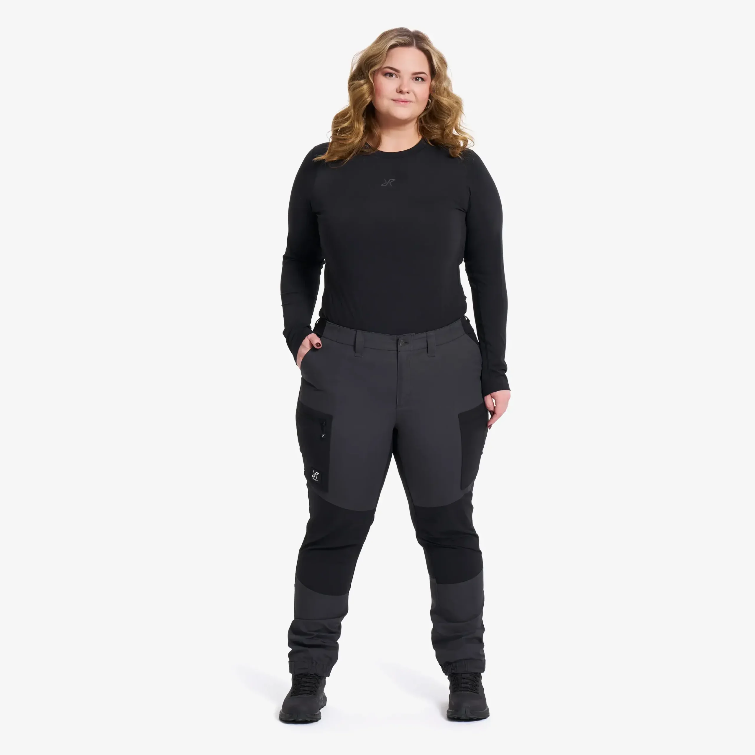 Nordwand Curved Stretch High-waist Pants Damen Anthracite/Black