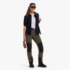 Nordwand Stretch High-waist Pants Damen MossGray/Black