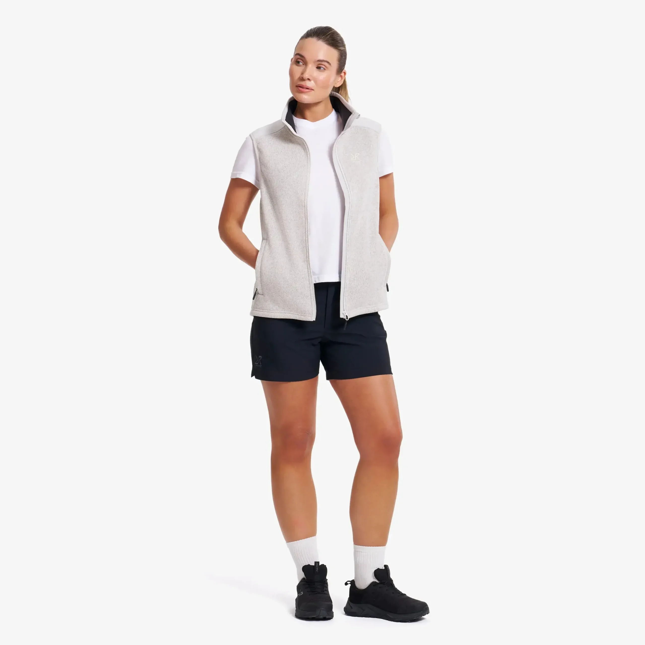 Northbound Fleece Vest Damen Grey Melange