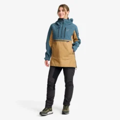 Outdoor Anorak Damen Orion Blue/Kelp Beige