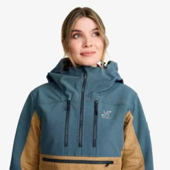 Outdoor Anorak Damen Orion Blue/Kelp Beige