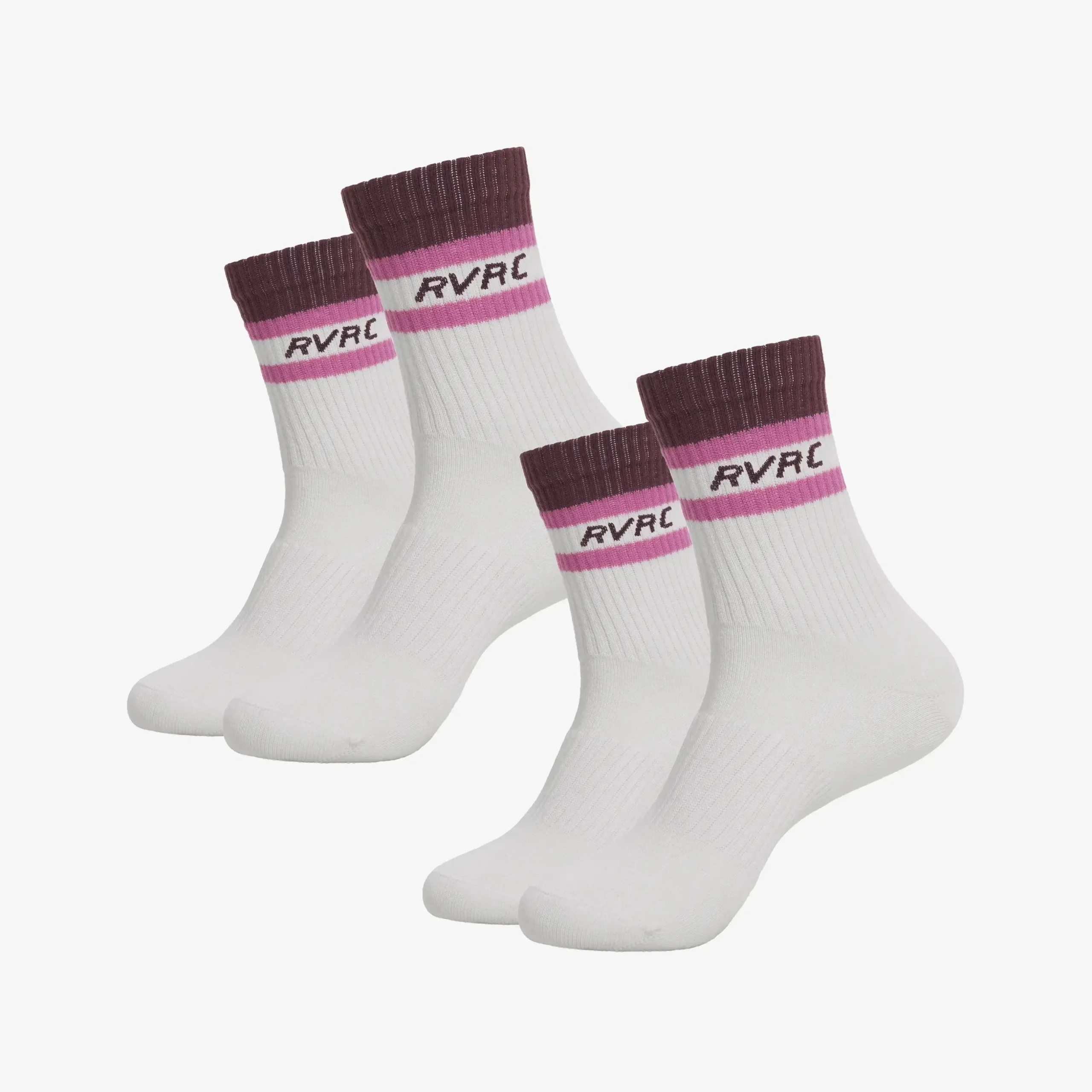 2-pack Daily Striped Socks Winetasting/Phlox Pink
