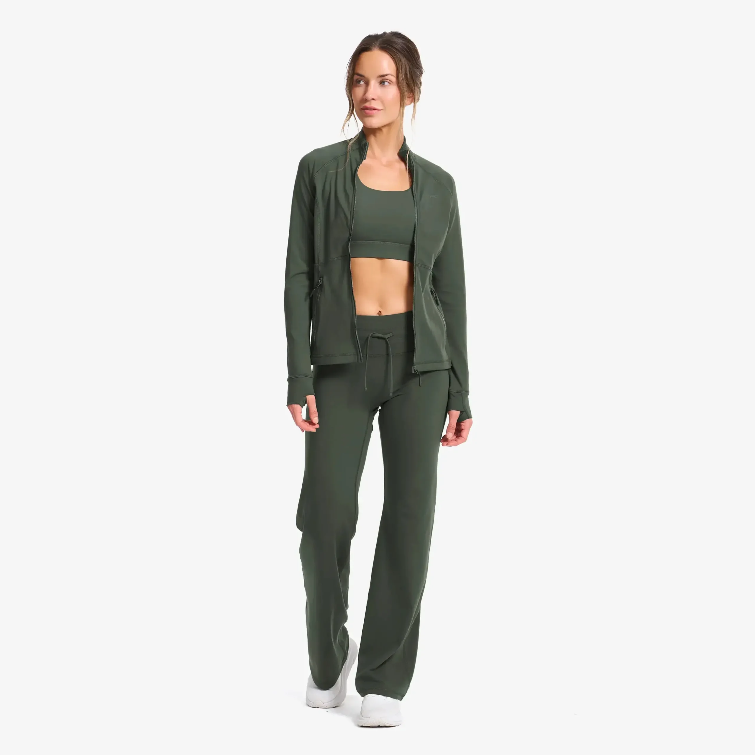 Paragon Soft Wide Flare Leggings Damen Kambaba Green