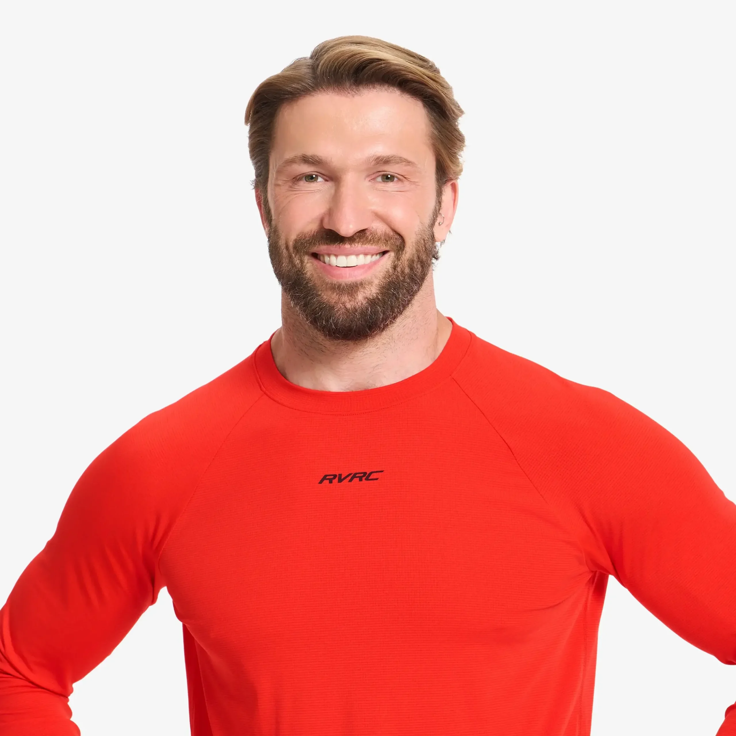 Pulse Running Long-sleeved T-shirt Herren Fiery Red