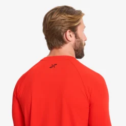 Pulse Running Long-sleeved T-shirt Herren Fiery Red