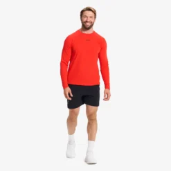 Pulse Running Long-sleeved T-shirt Herren Fiery Red