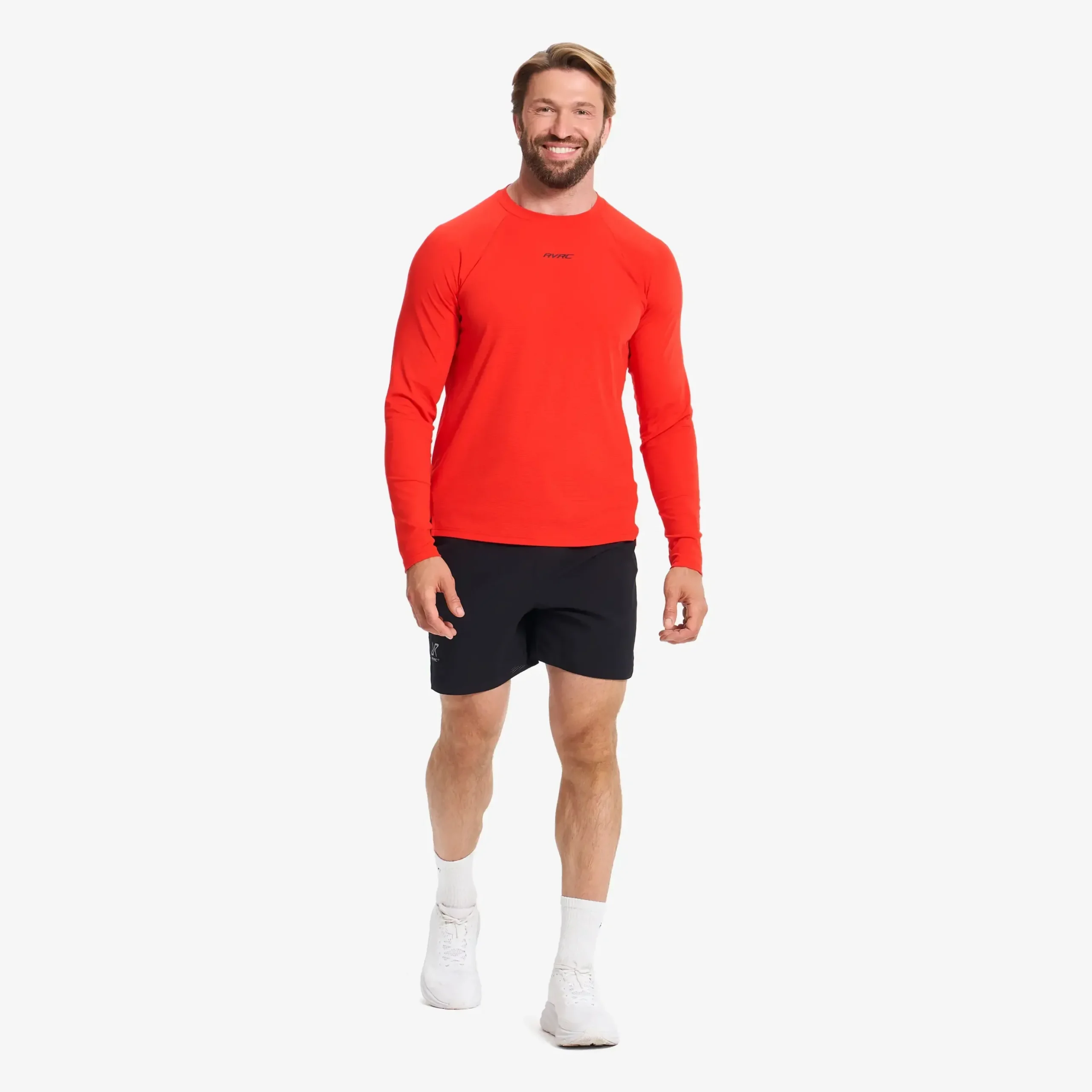 Pulse Running Long-sleeved T-shirt Herren Fiery Red