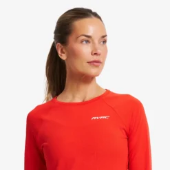 Pulse Running Long-Sleeved T-Shirt Damen Fiery Red