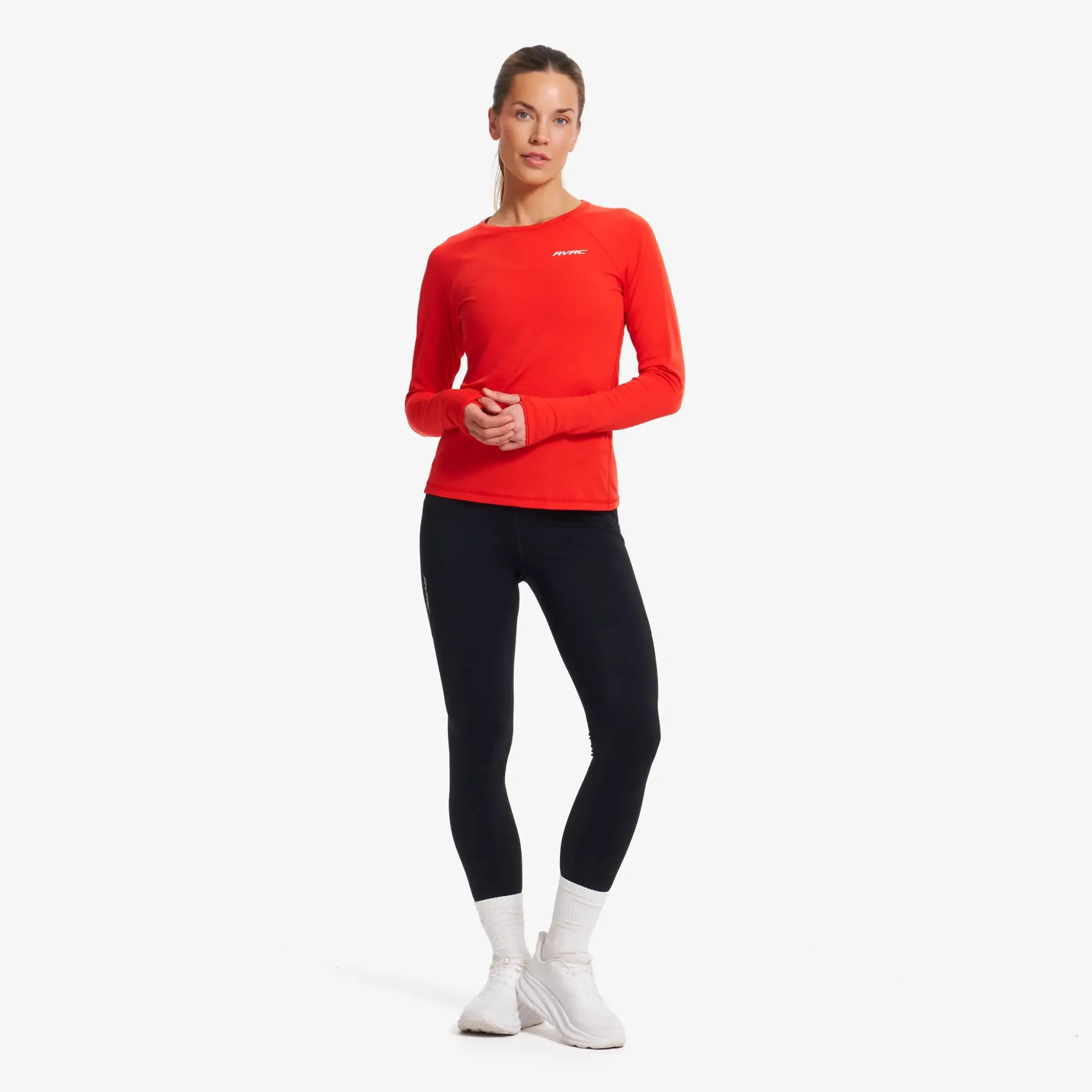 Pulse Running Long-Sleeved T-Shirt Damen Fiery Red