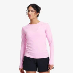 Pulse Running Long-Sleeved T-Shirt Damen Bright Pink