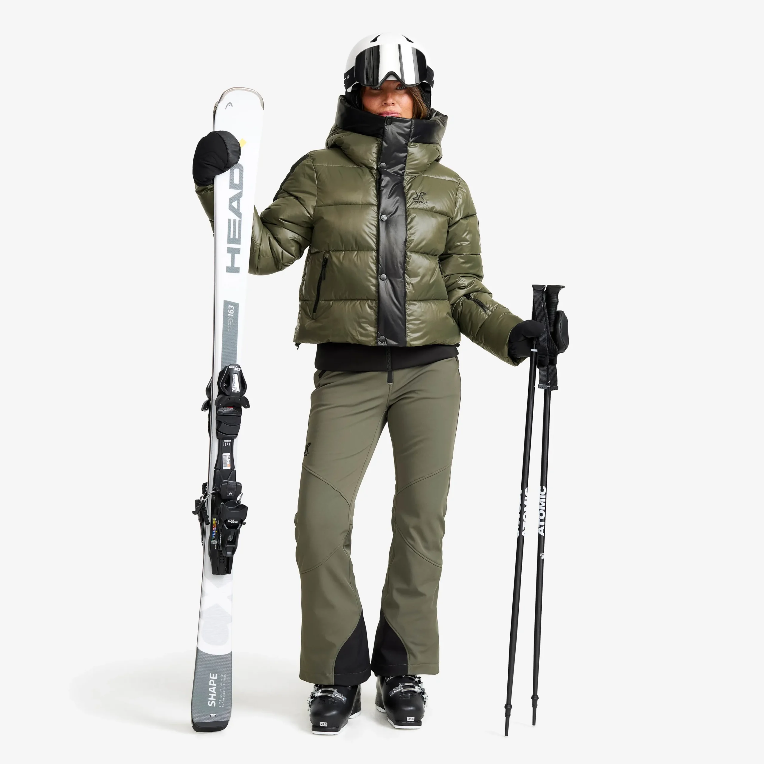 Raise Puffer Ski Jacket Damen Kambaba Green