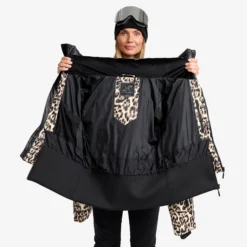 Raise Puffer Ski Jacket Damen Black/Dijon