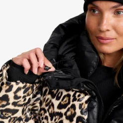 Raise Puffer Ski Jacket Damen Black/Dijon
