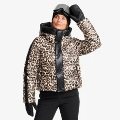 Raise Puffer Ski Jacket Damen Black/Dijon