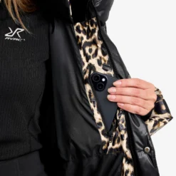 Raise Puffer Ski Jacket Damen Black/Dijon