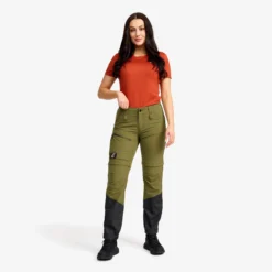 Range Pro Stretch T Zip-off Pants Damen Burnt Olive/Anthracite