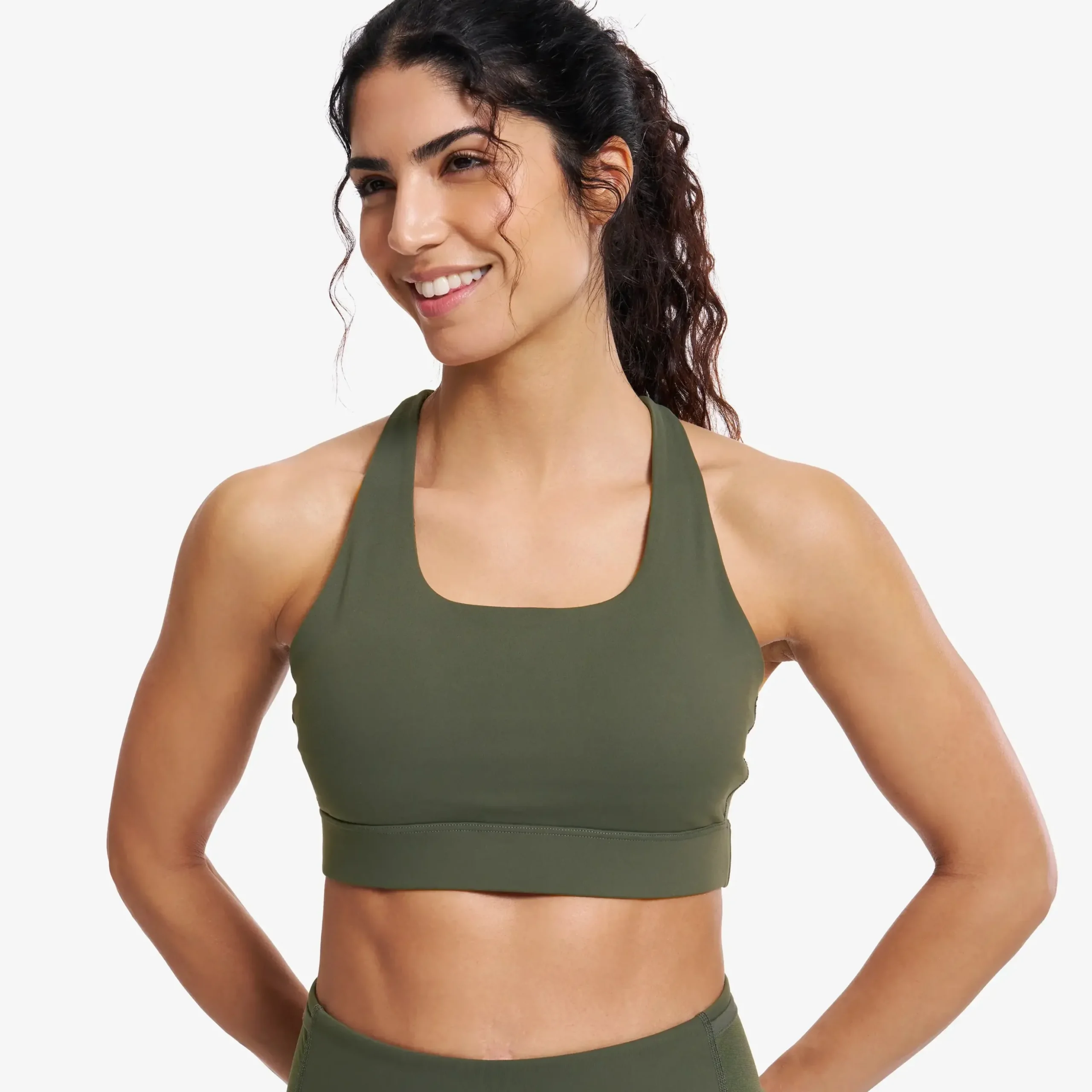 Rapid Medium Sports Bra Damen Kambaba Green