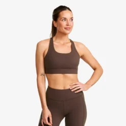 Rapid Medium Sports Bra Damen Seal Brown