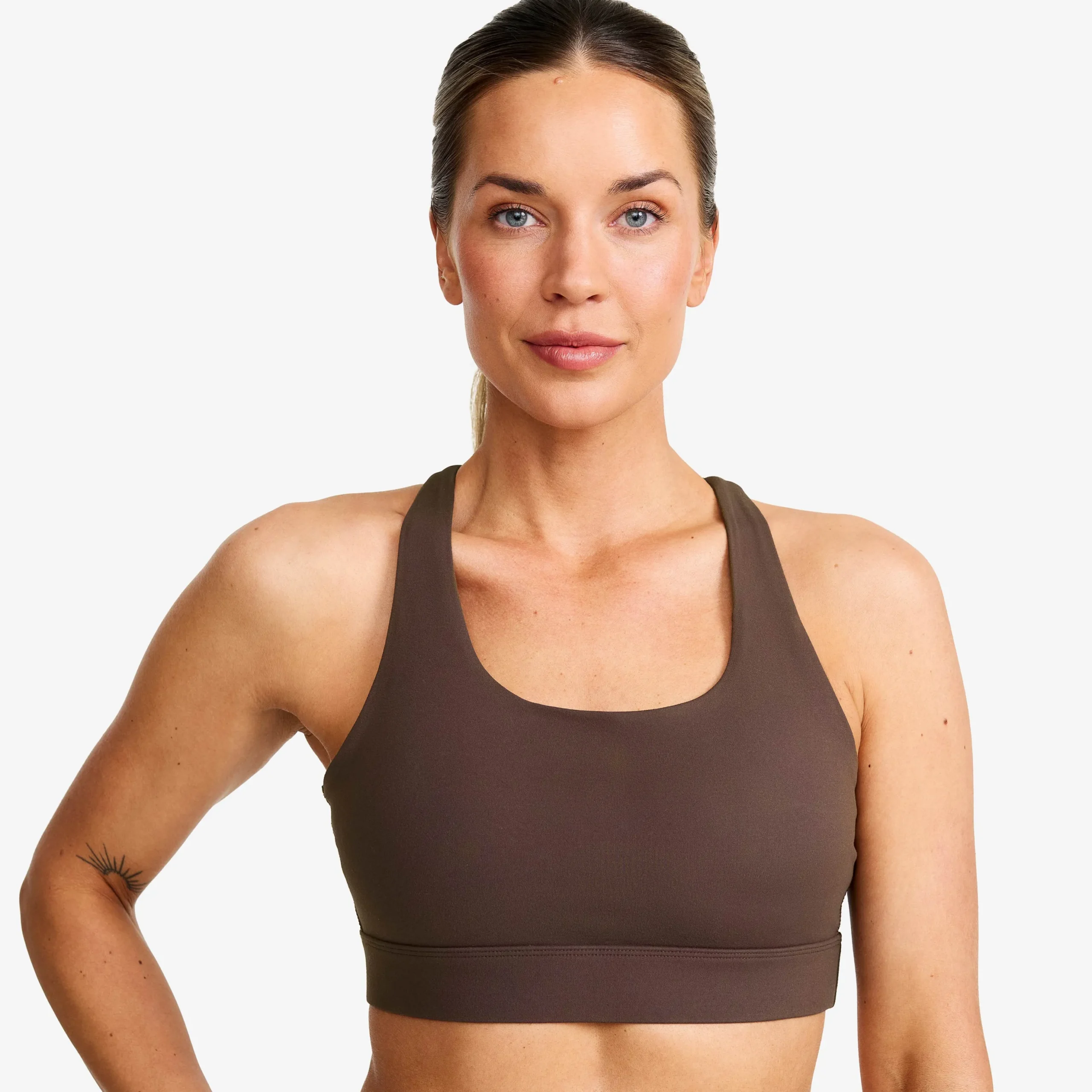 Rapid Medium Sports Bra Damen Seal Brown
