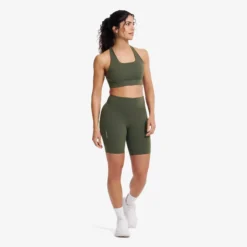 Rapid Pocket Biker Shorts Damen Kambaba Green