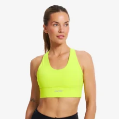 Rapid V Longline Medium Sports Bra Damen Evening Primrose