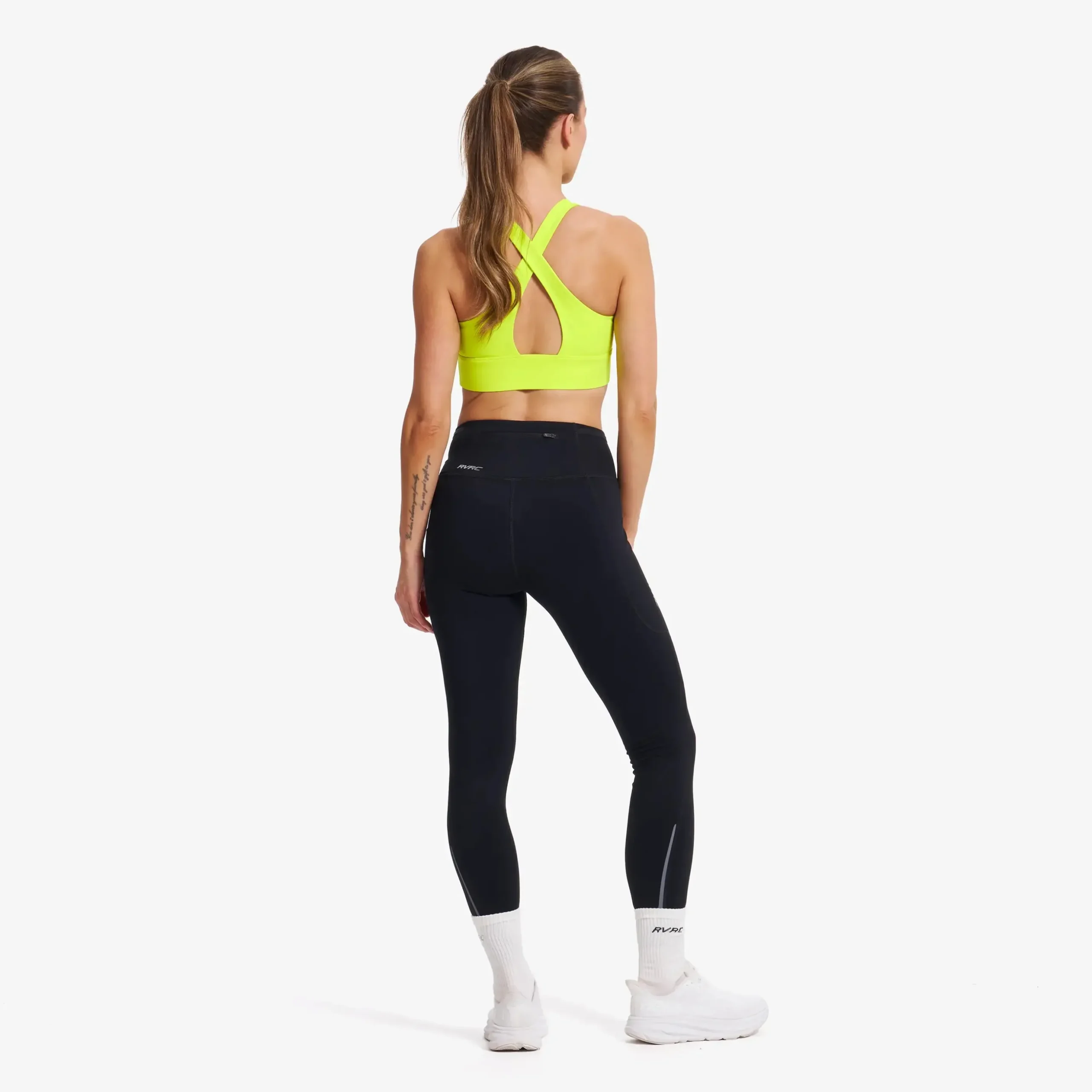 Rapid V Longline Medium Sports Bra Damen Evening Primrose