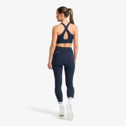 Rapid V Longline Medium Sports Bra Damen Deep Navy