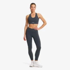 Rapid V Longline Medium Sports Bra Damen Anthracite
