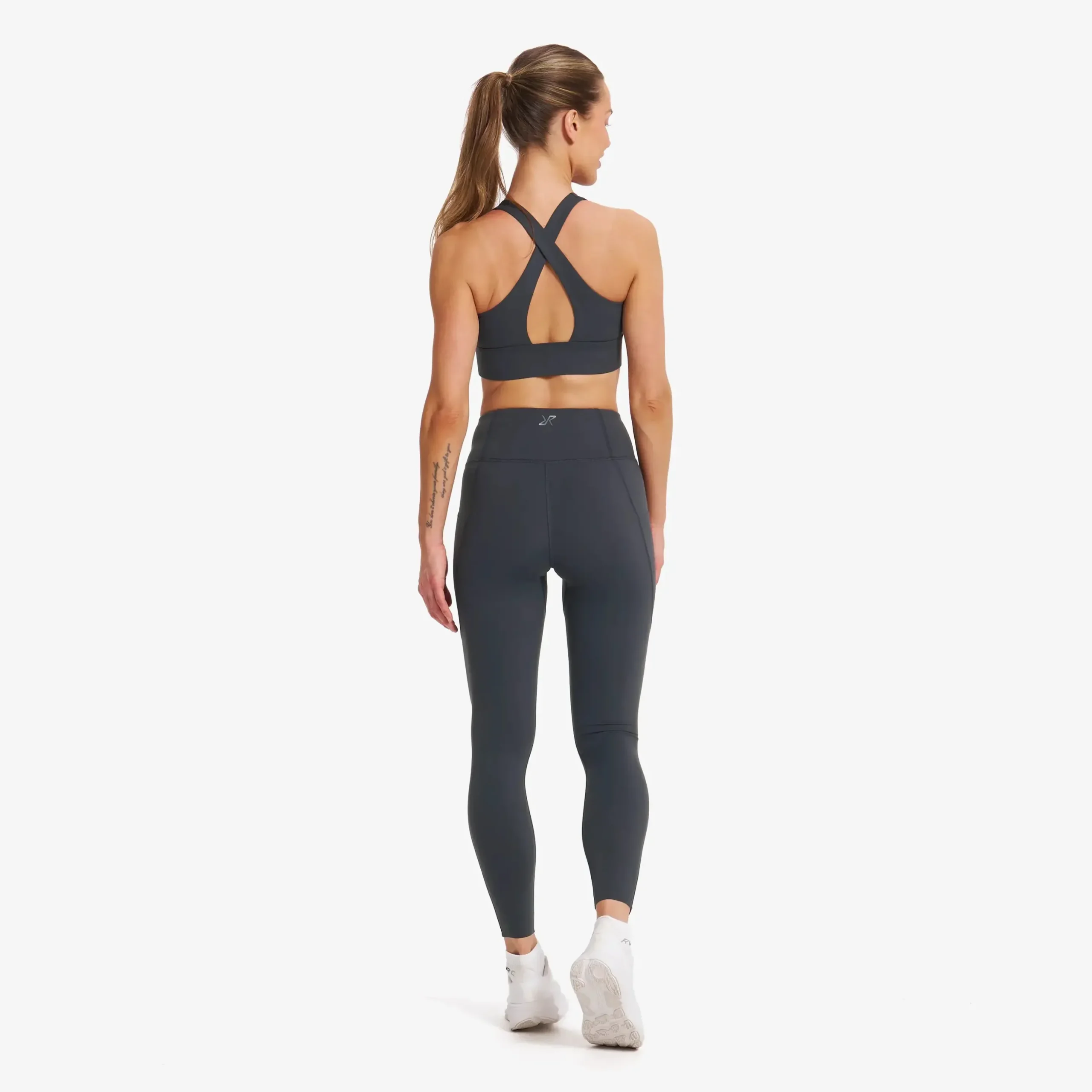 Rapid V Longline Medium Sports Bra Damen Anthracite