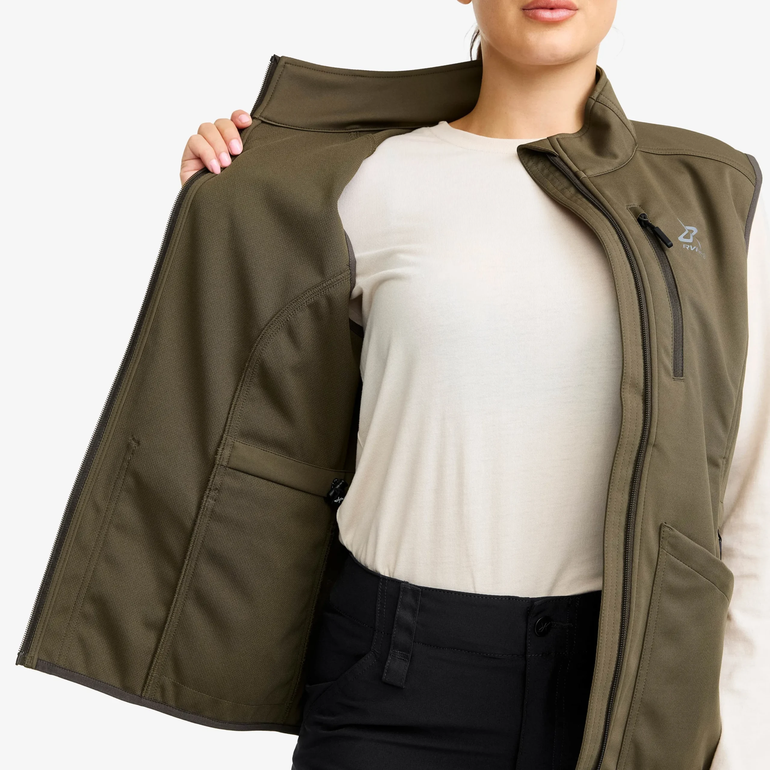 Responder Softshell Vest Damen Light Moss Gray