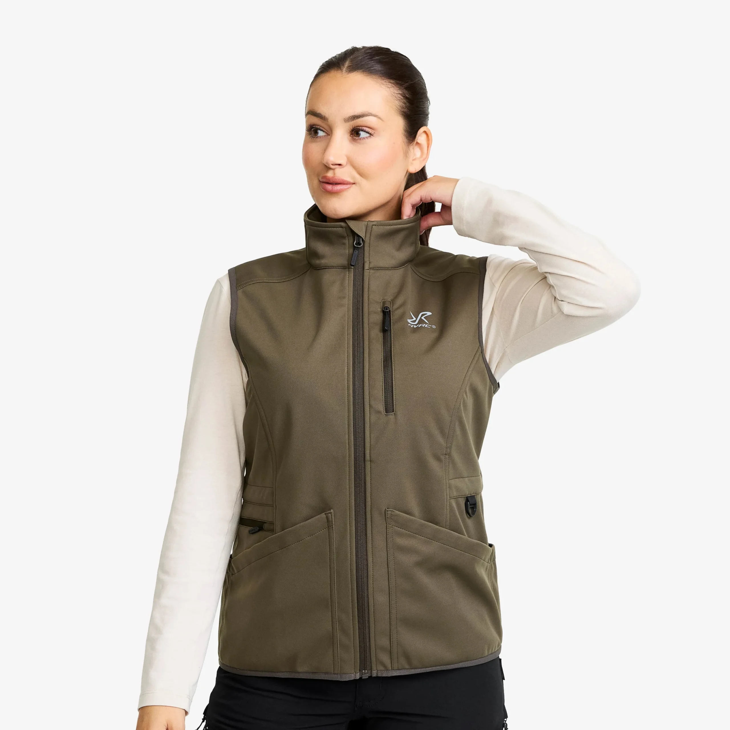 Responder Softshell Vest Damen Light Moss Gray