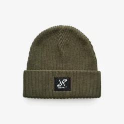 Ribbed Patch Beanie Forest Night