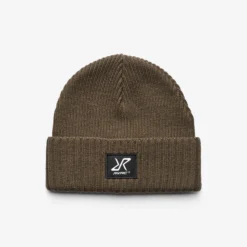 Ribbed Patch Beanie Mud
