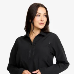 Ridge Half-zip Stretch Shirt Damen Black