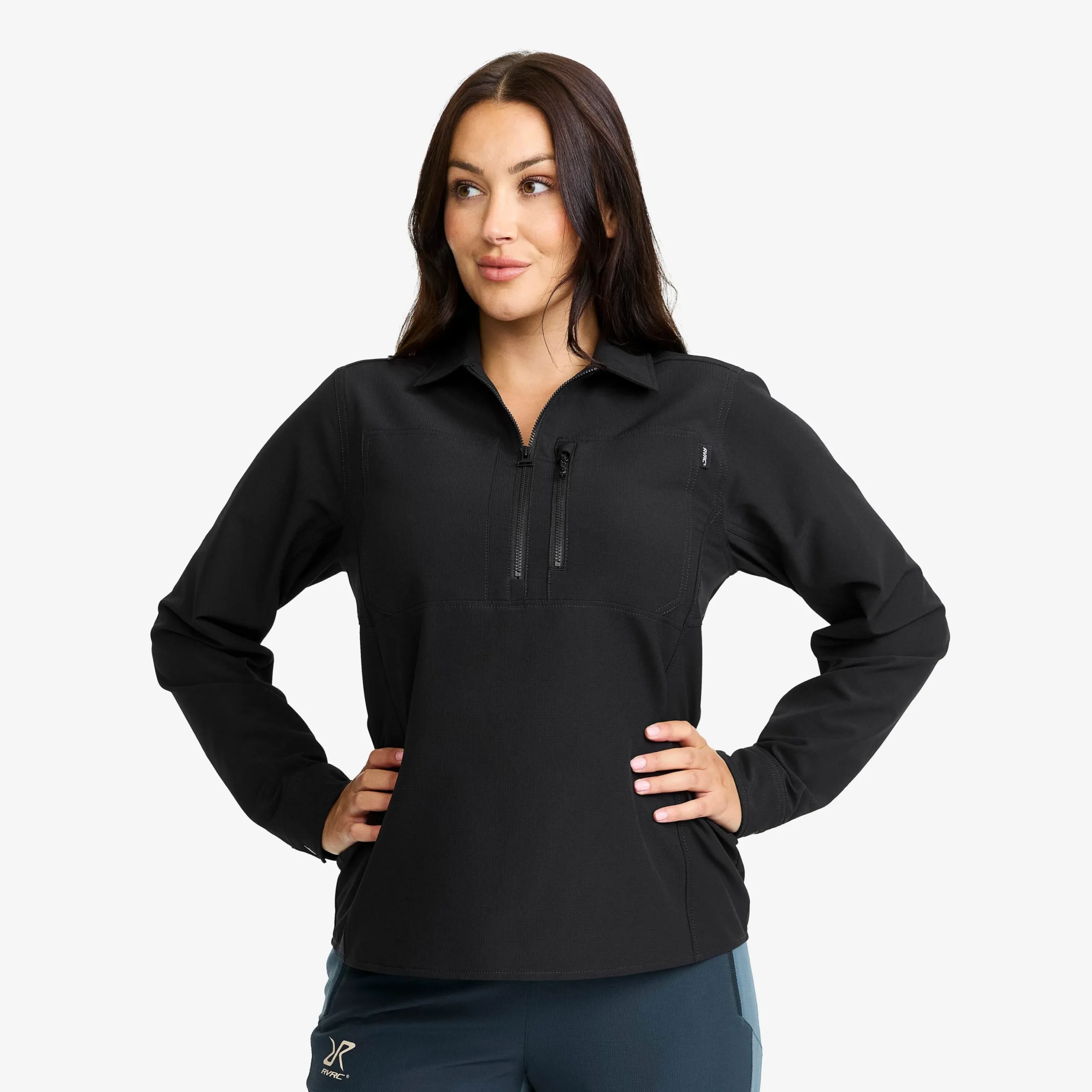 Ridge Half-zip Stretch Shirt Damen Black