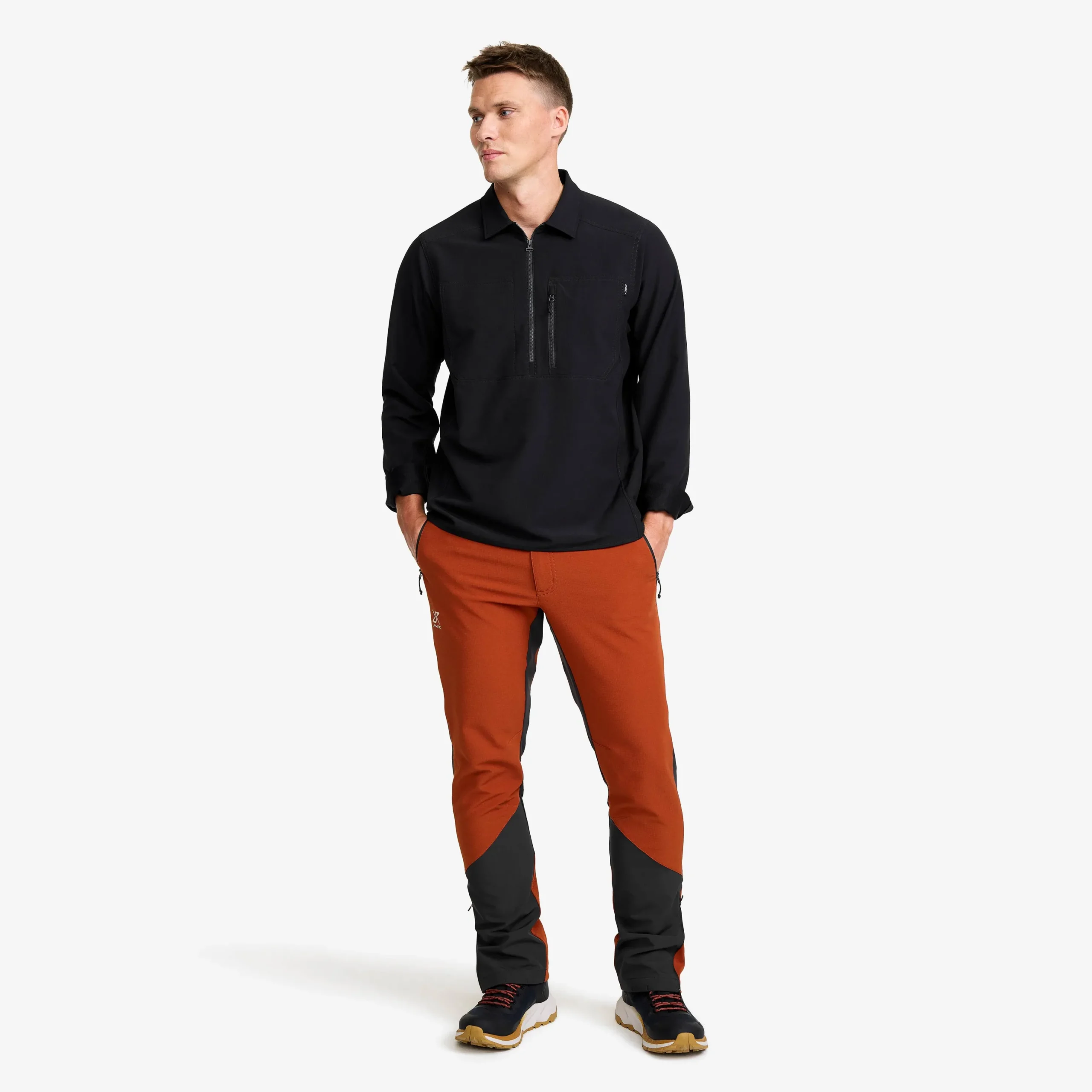 Ridge Half-zip Stretch Shirt Herren Black