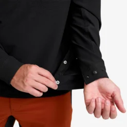 Ridge Half-zip Stretch Shirt Herren Black
