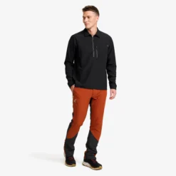 Ridge Half-zip Stretch Shirt Herren Black
