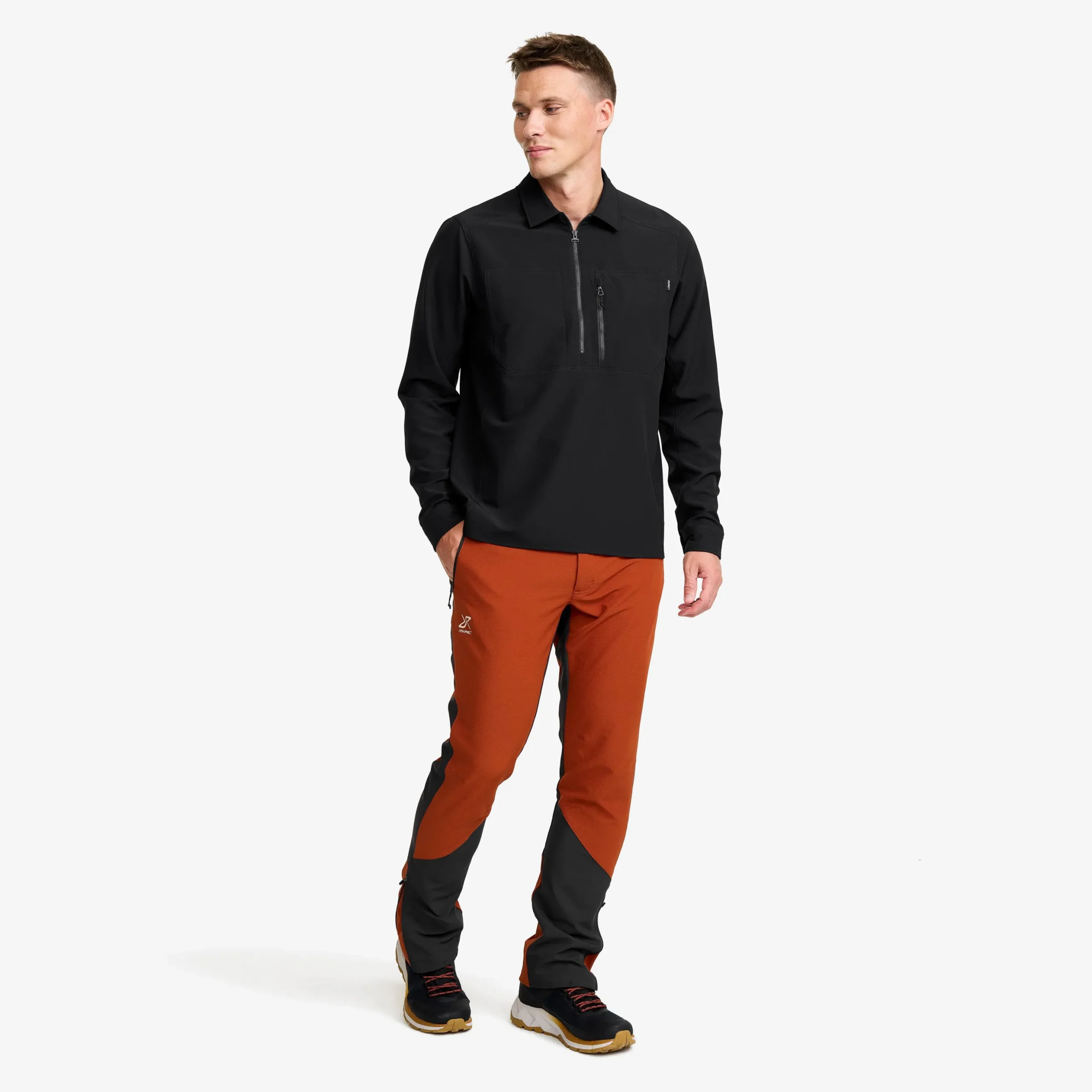 Ridge Half-zip Stretch Shirt Herren Black