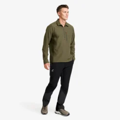 Ridge Half-zip Stretch Shirt Herren Grape Leaf/Forest Night